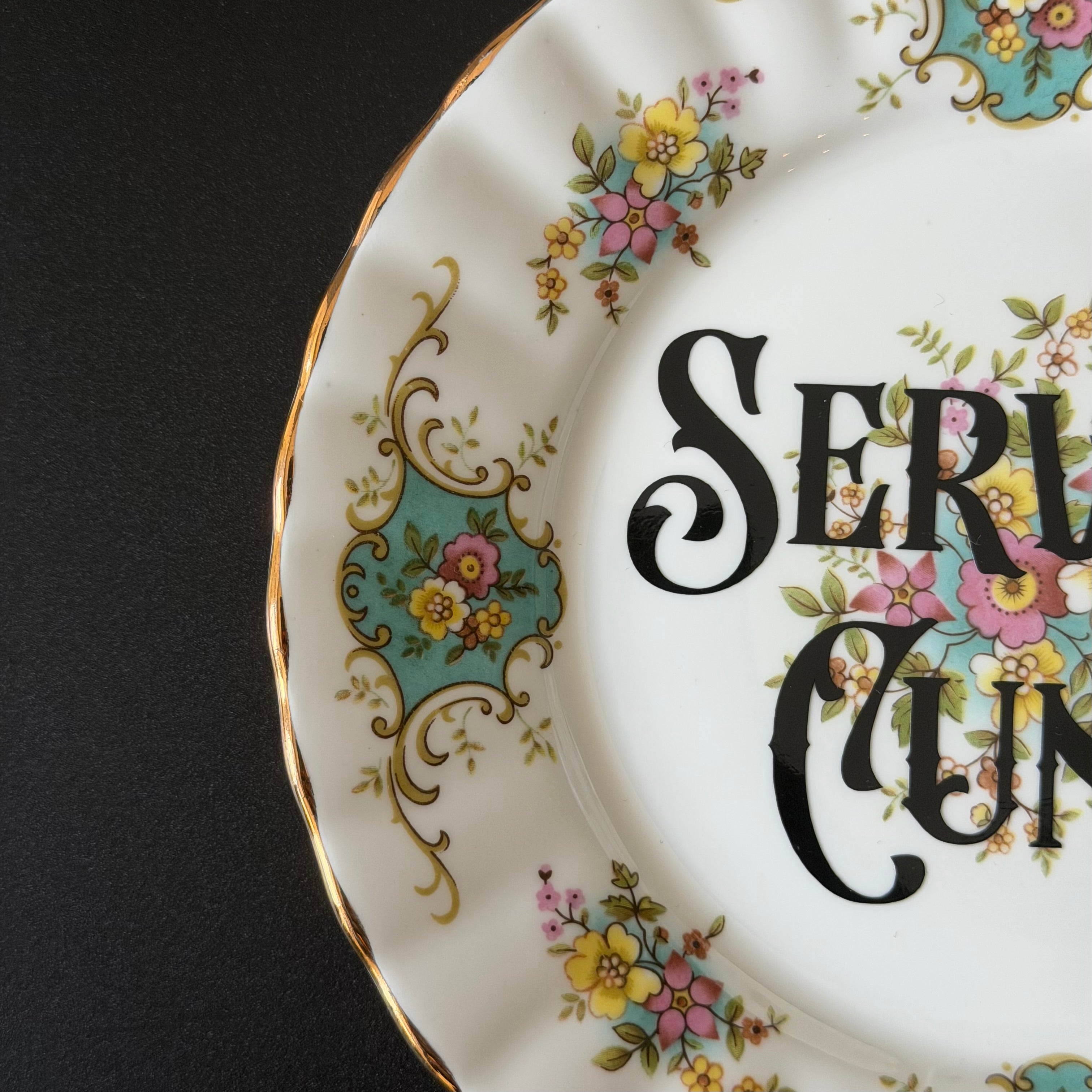 Serving Cunt, Vintage Royal Stafford Bone China Plate