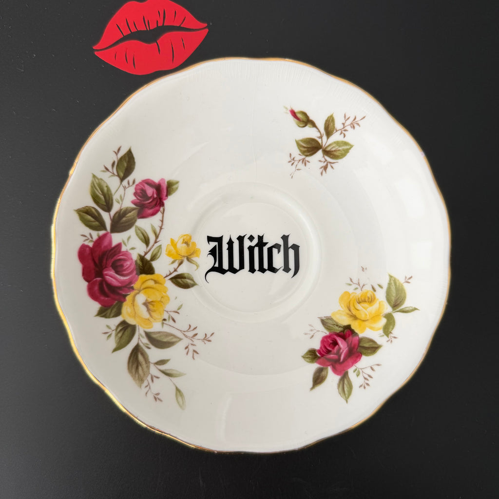 Witch Vintage Bone China Saucer Plate