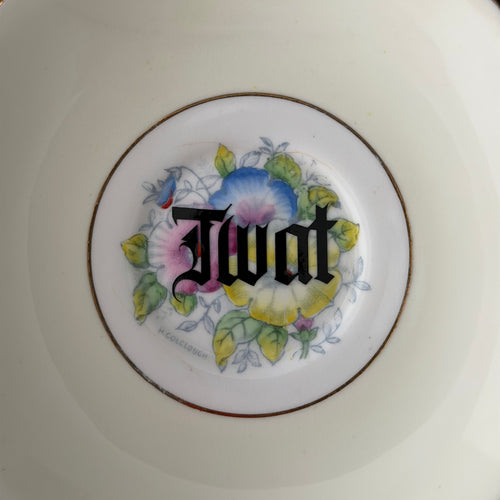 "Twat" Vintage Royal Crown Bone China Decorative Plate | Sweary Gift