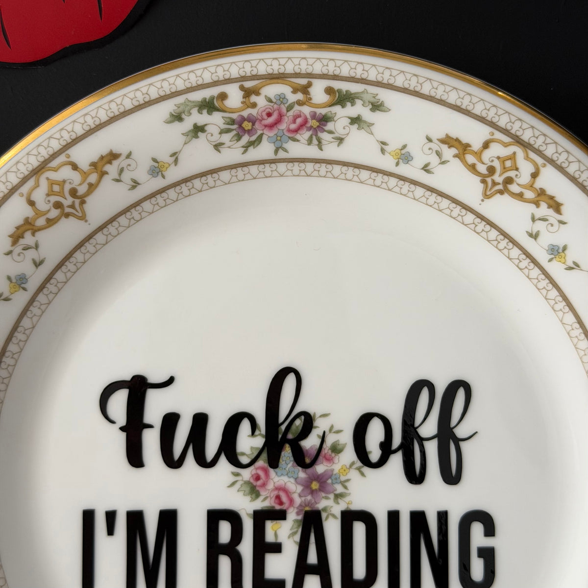 Fuck Off I'm Reading Vintage Royal Doulton Bone China Plate