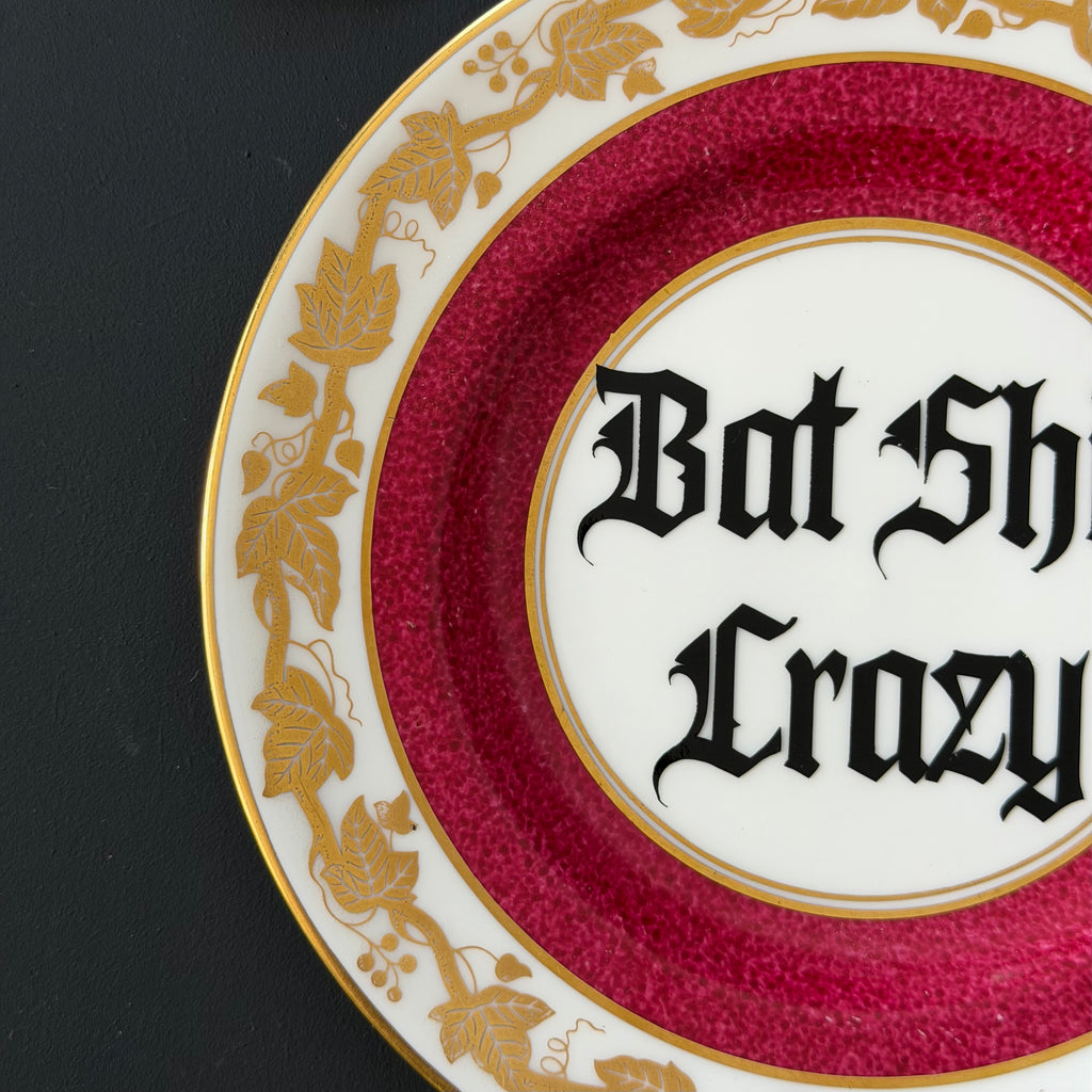Bat Shit Crazy Vintage Wedgwood Bone China Plate