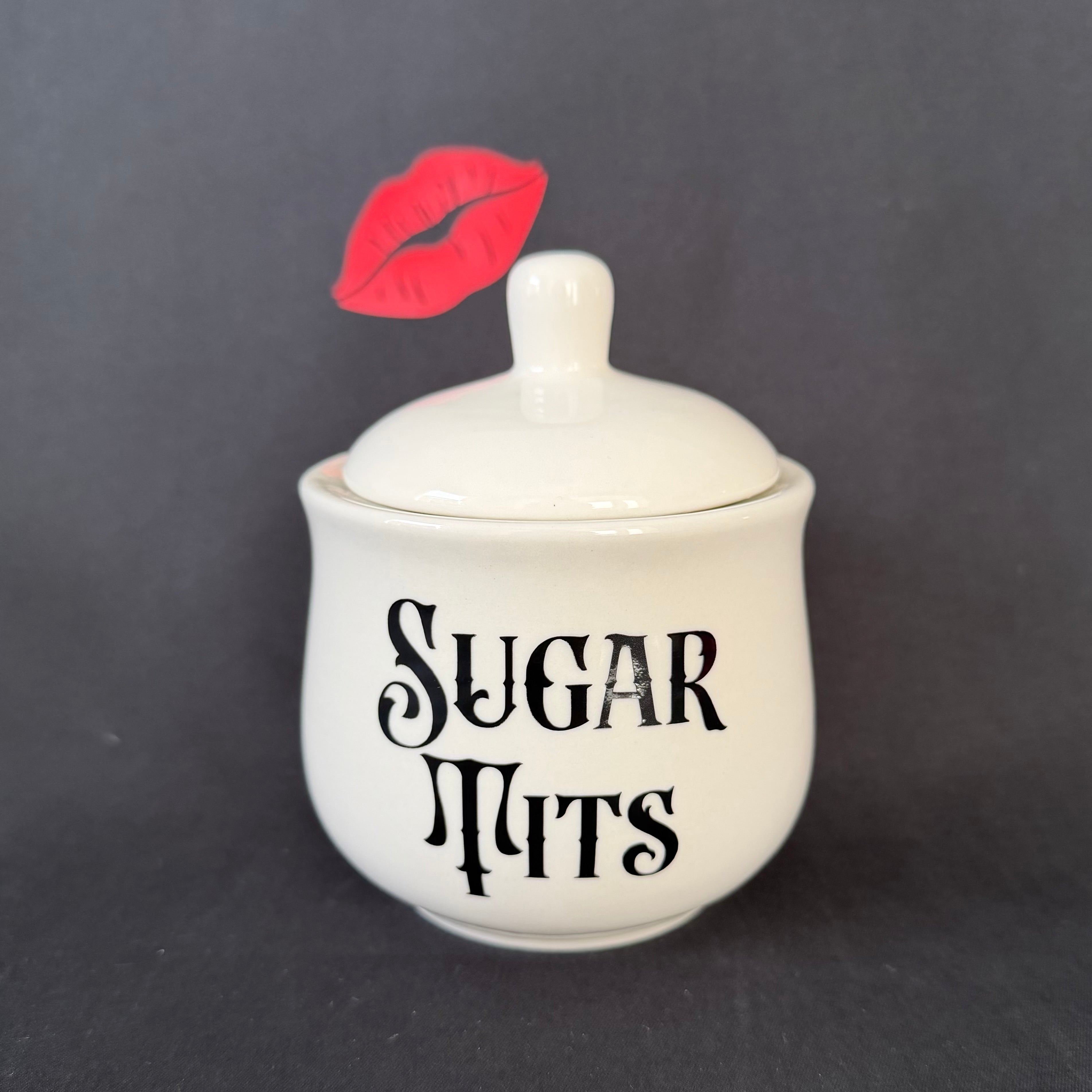 Sugar Tits, Funny Sugar Bowl, Cheeky Kitchen Storage Jar, Sweary Kitchen Decor