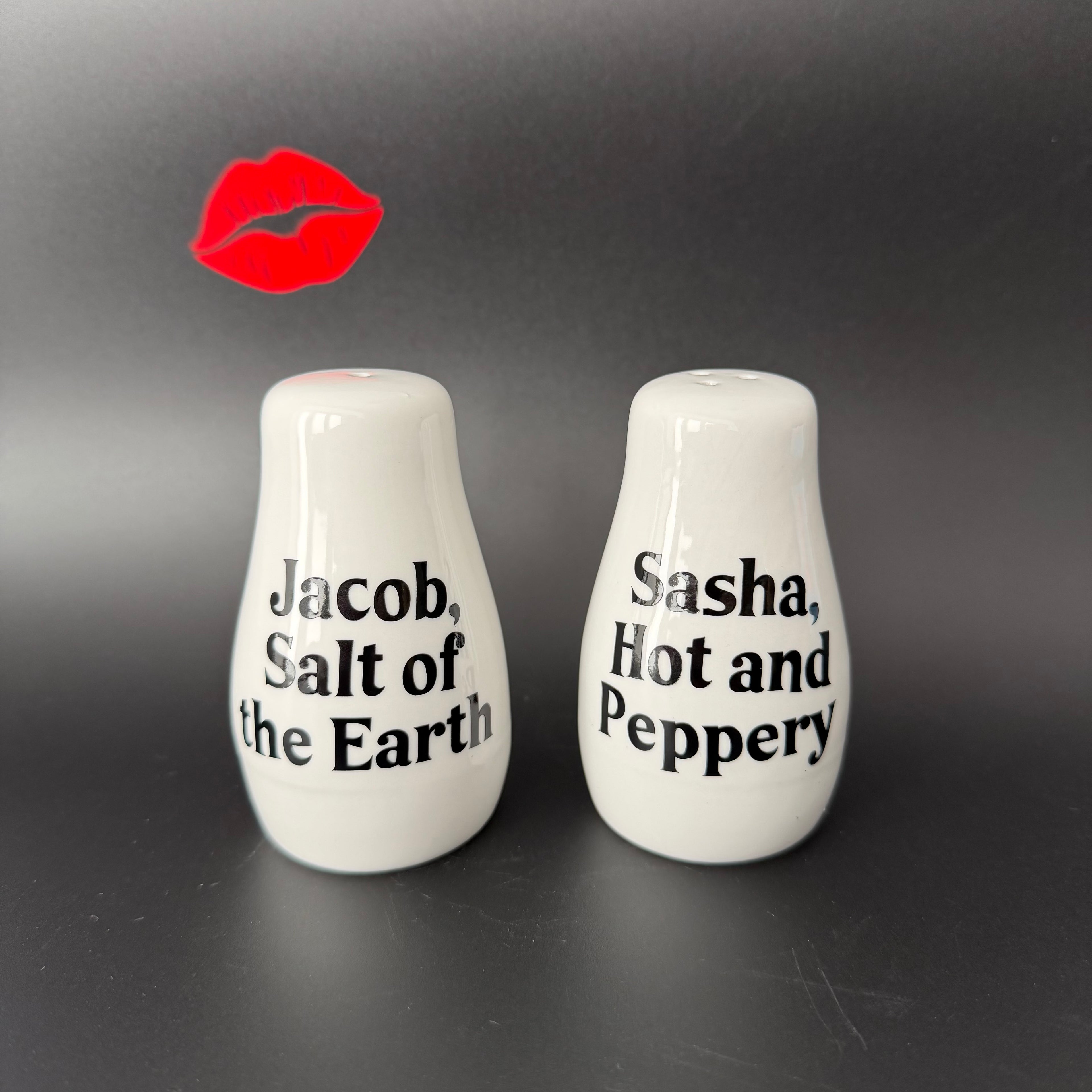 Personalised Salt & Pepper Pots, Cheeky Kitchen Decor