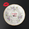Vintage Paragon Bone China Plate, Sugar Tits, Chrome Rose Gold Vinyl, Floral Plate