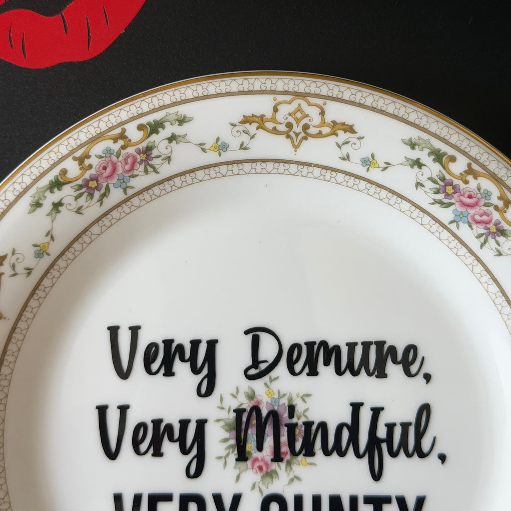 Very Demure, Very Mindful, Very Cunty Vintage Royal Doulton Bone China Plate