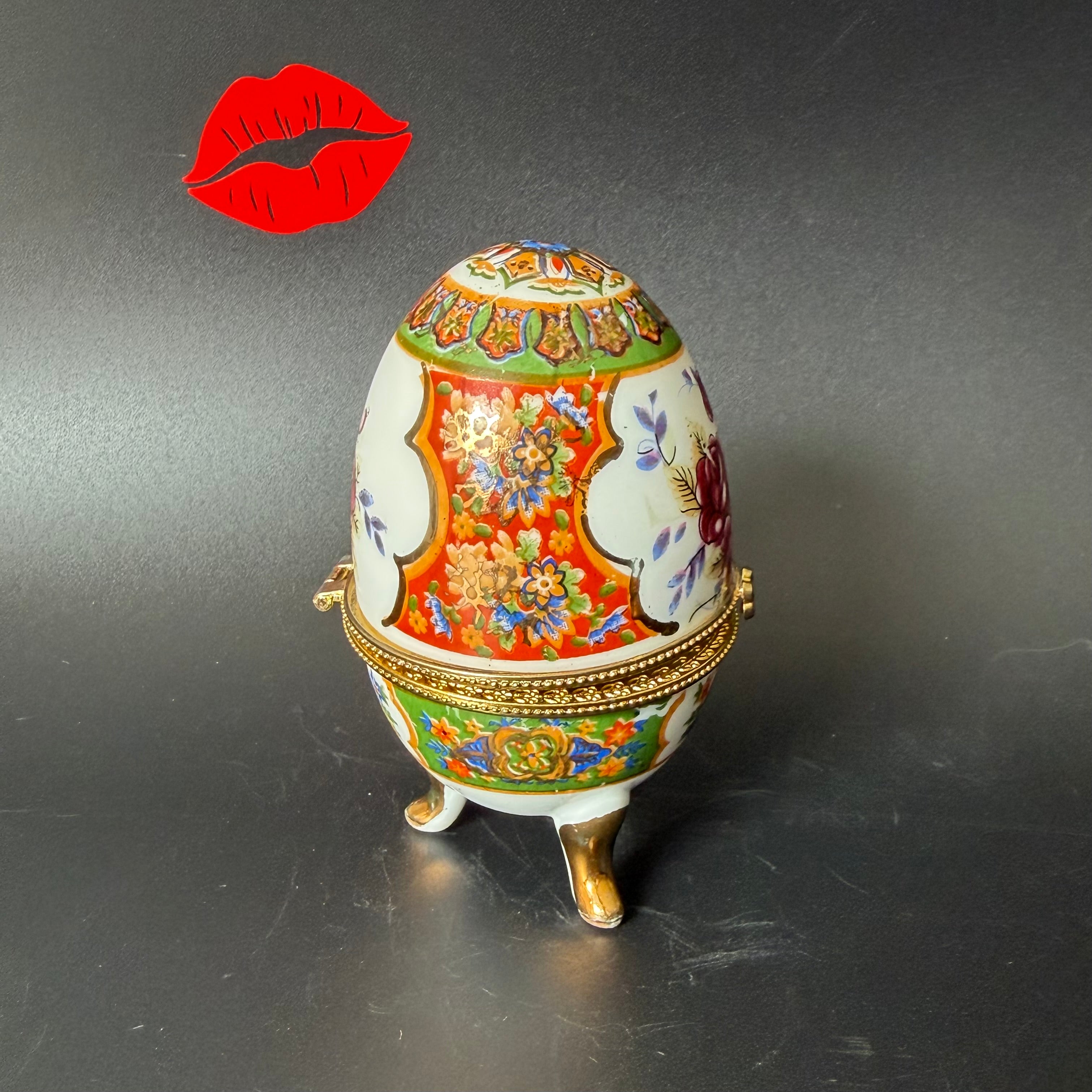 Nosy Cunt Vintage Porcelain Egg Trinket Box