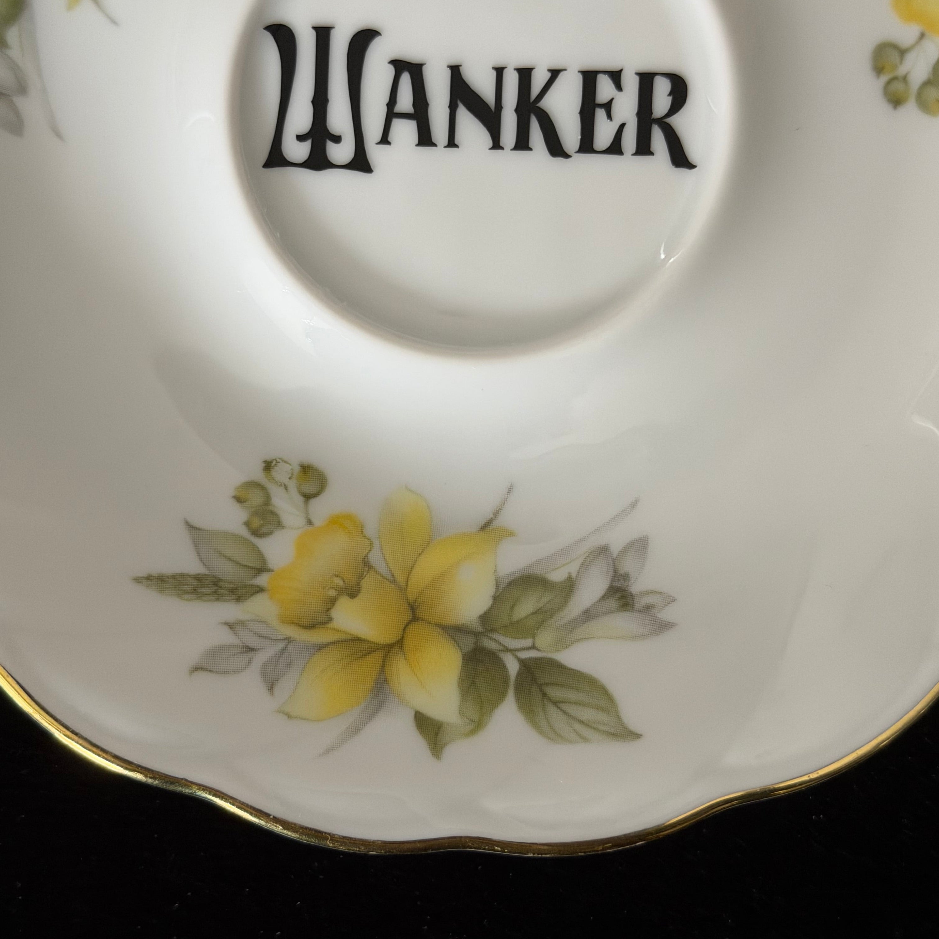 "Wanker" Vintage Porcelain Decorative Plate | Sweary Gift | Sassy Swears