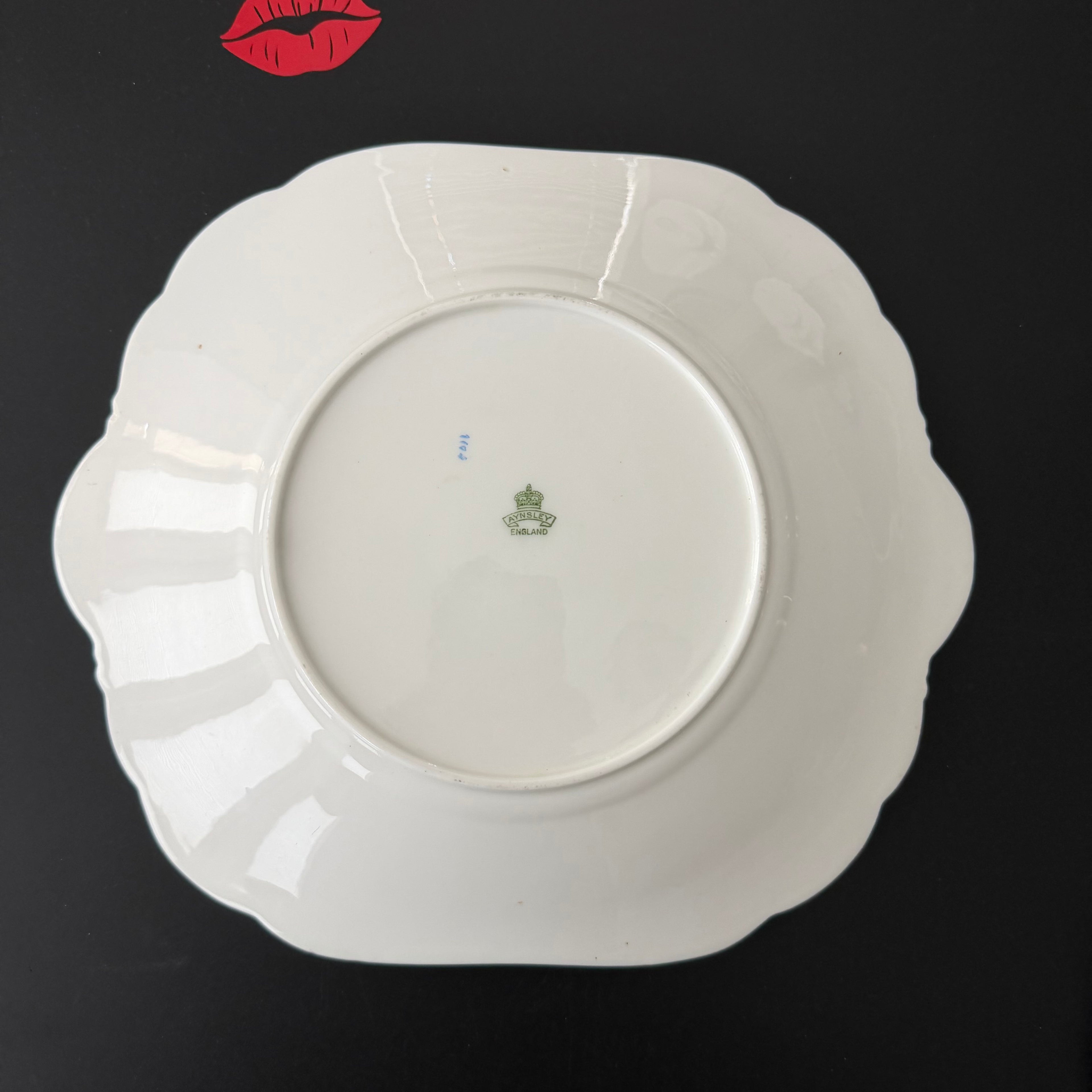 Live Laugh Toaster Bath Vintage Aynsley Bone China Large Plate