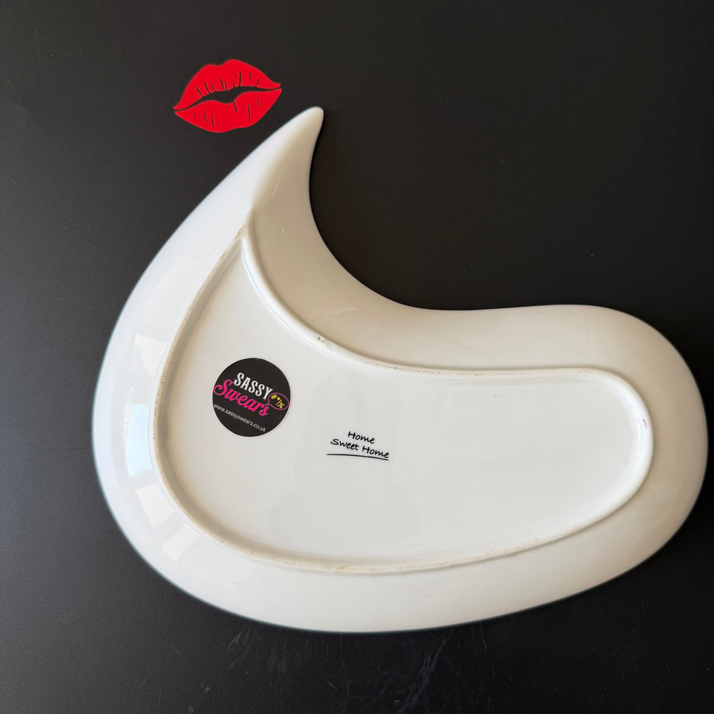 Funky Retro Cunt Decorative Plate, Colourful Statement Dish