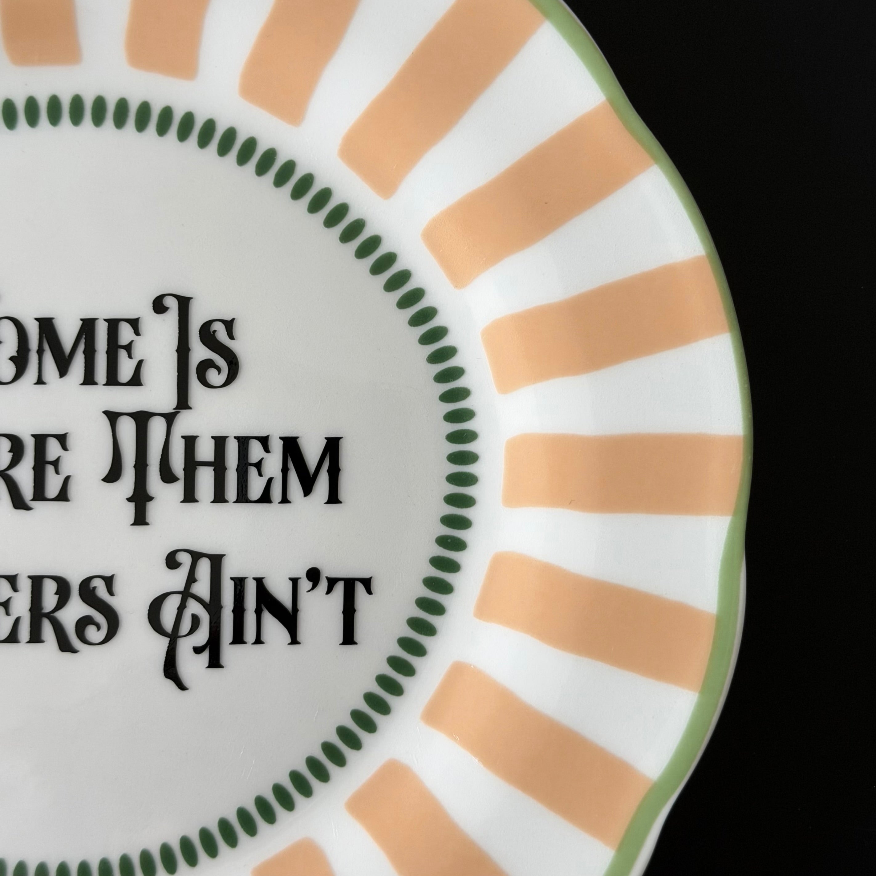 "Home Is Where Them Fuckers Ain't" Funny Rude Family Decorative Plate | Sweary Gift