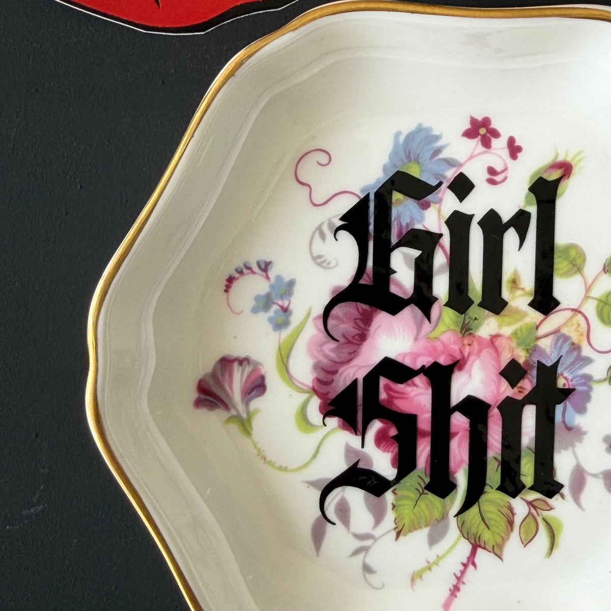 Girl Shit Vintage Coalport Bone China Dish
