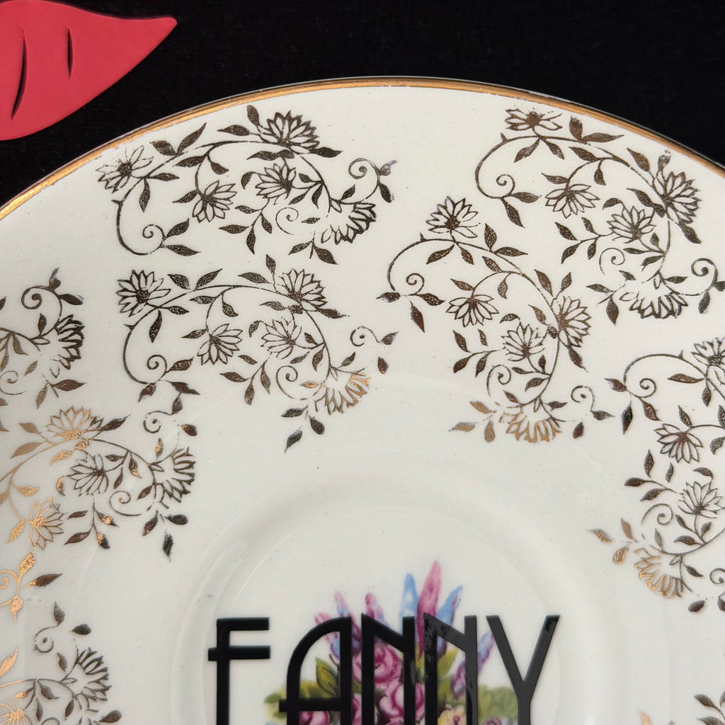 "Fanny" Vintage Bone Porcelain Decorative Plate | Sweary Gift | Sassy Swears