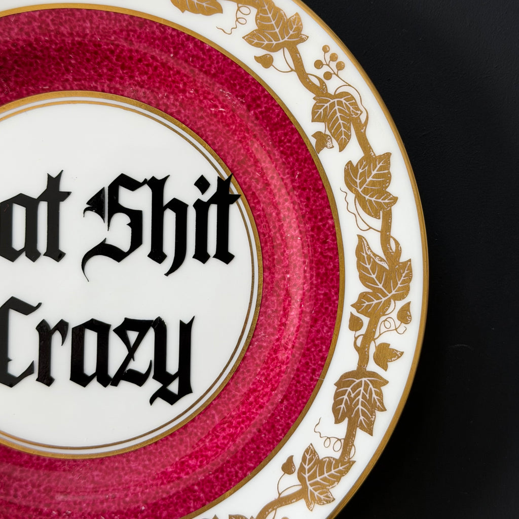 Bat Shit Crazy Vintage Wedgwood Bone China Plate