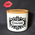 Funny Statement Storage Canister Cannabis, Decorative Kitchen Storage Jar, Bold Home Decor, Sassy Swears
