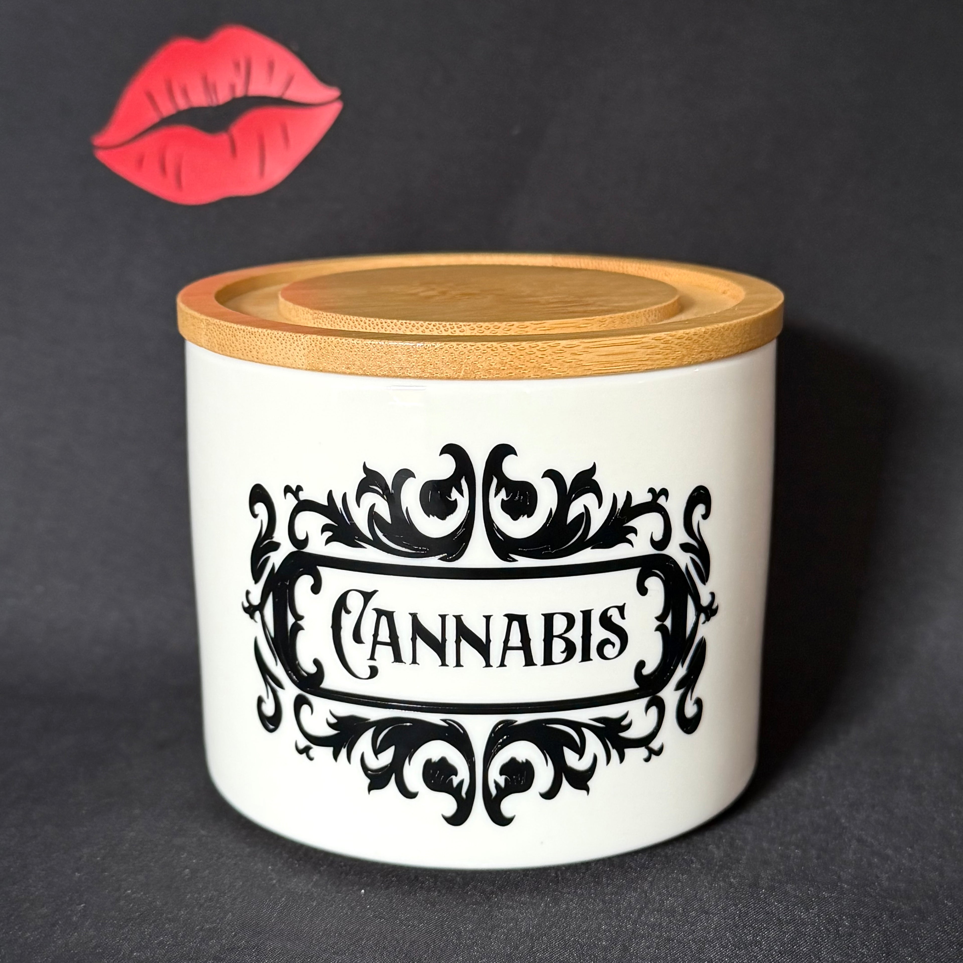 Funny Statement Storage Canister Cannabis, Decorative Kitchen Storage Jar, Bold Home Decor, Sassy Swears