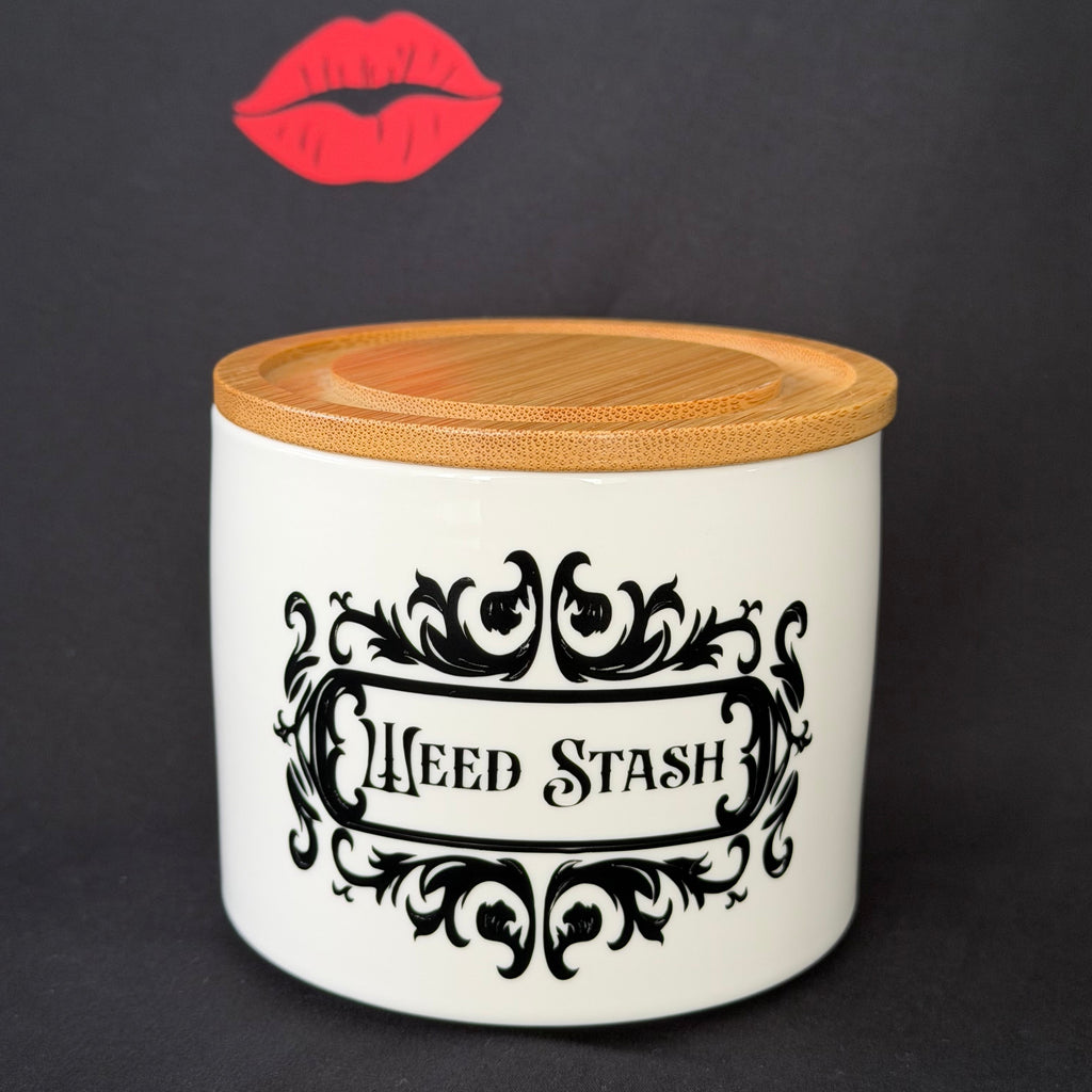 Funny Statement Storage Canister Weed Stash, Decorative Kitchen Storage Jar, Bold Home Decor, Sassy Swears