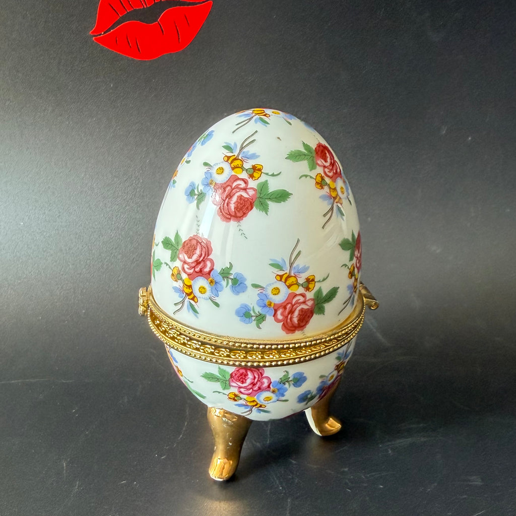 Nosy Bitch Vintage Porcelain Egg Trinket Box