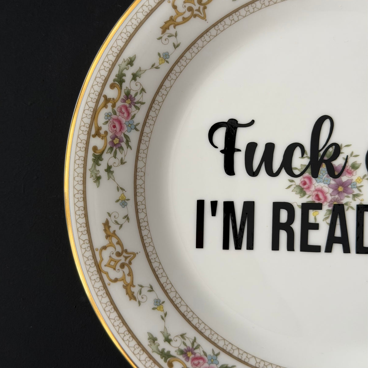 Fuck Off I'm Reading Vintage Royal Doulton Bone China Plate