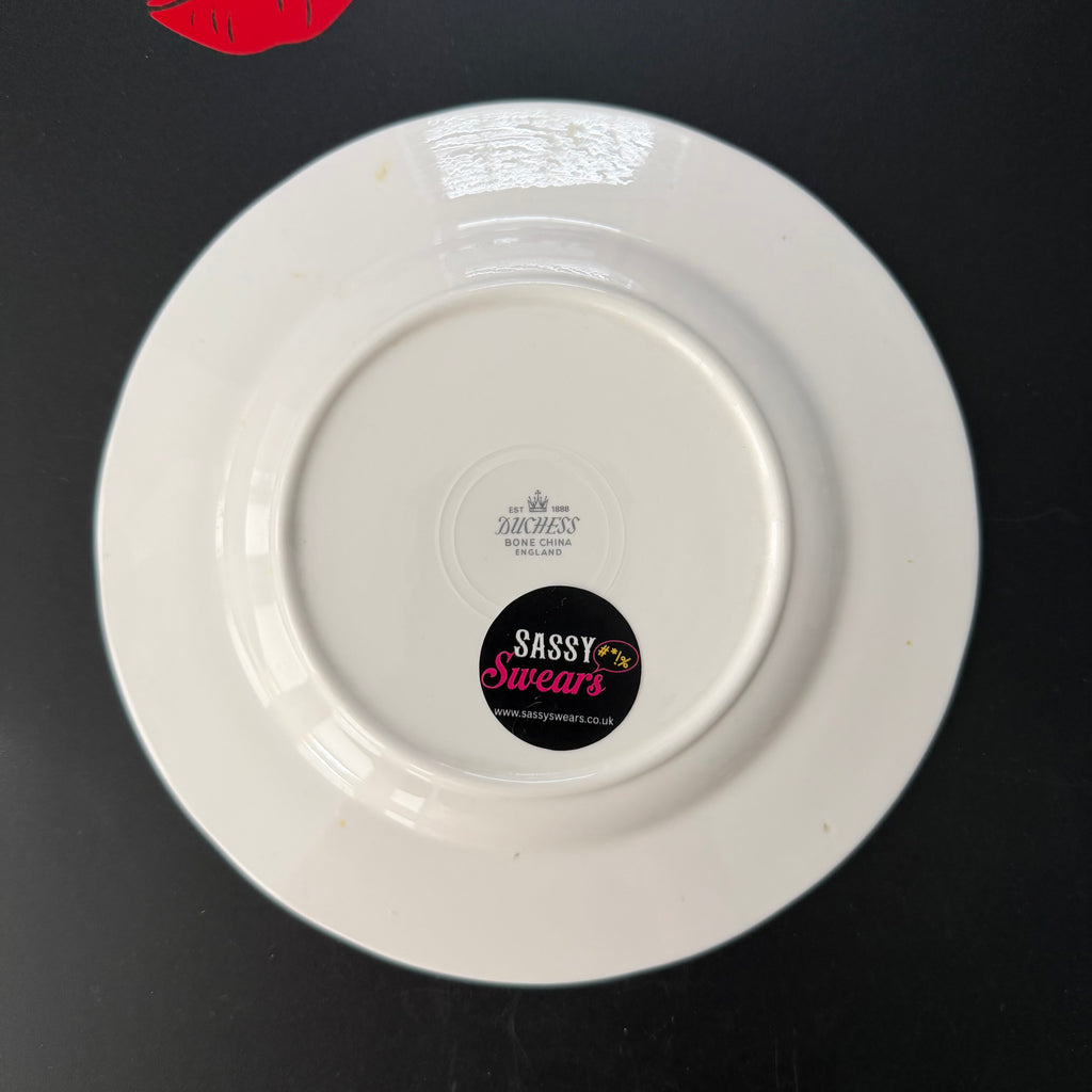 Fanny, Gothic Style Upcycled Vintage Bone China Plate