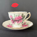 Gangsta Vintage Bone China Statement Cup & Saucer, Home Decor