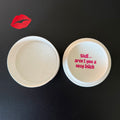Nosy Bitch Upcycled Floral Vintage Trinket Dish with Lid, Funny Sweary Gift