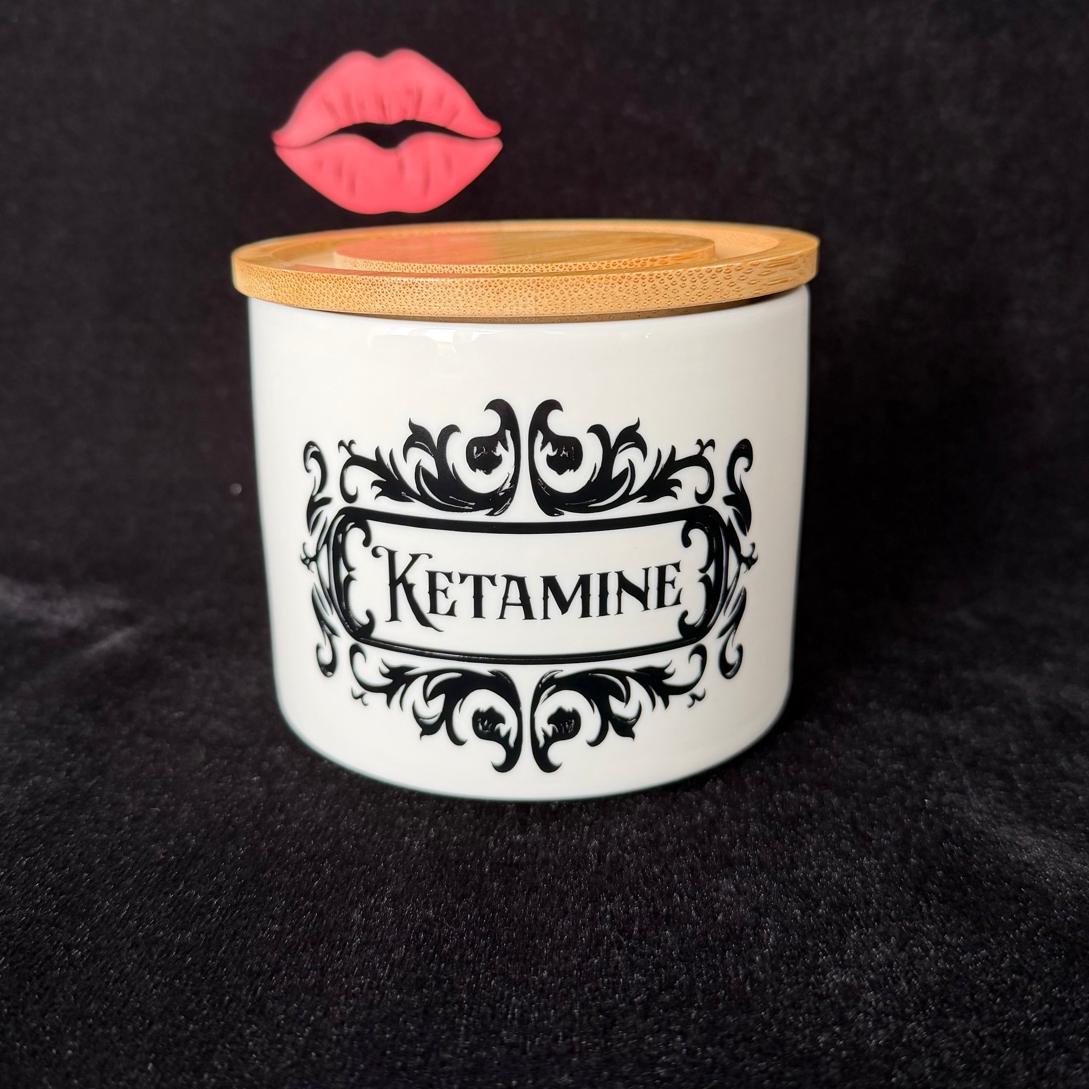 Funny Statement Storage Canister Ketamine, Decorative Kitchen Storage Jar, Bold Home Decor, Sassy Swears