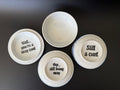 "Well You're A Nosy Cunt" Upcycled Vintage St Michael's Stacking Trinket Pots, Funny Sweary Gift