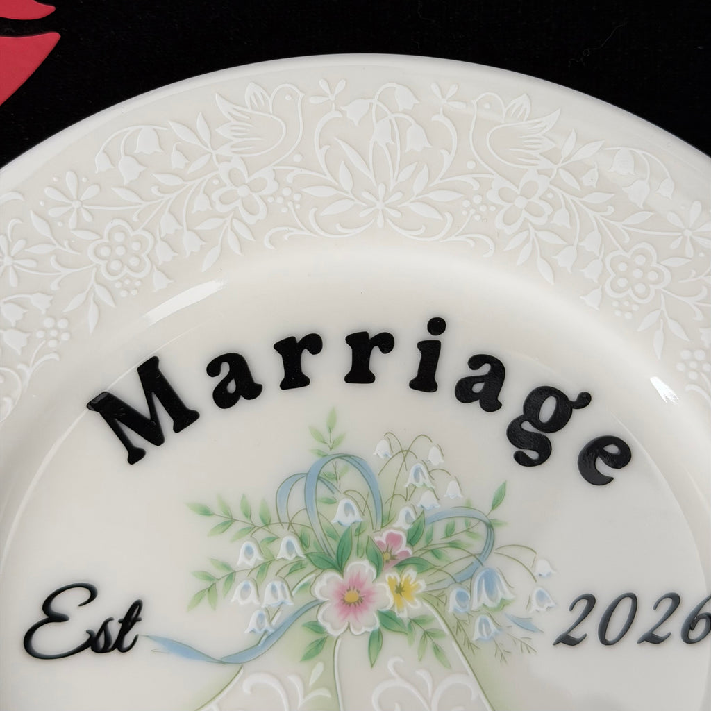 "Marriage Wankers" Personalised Wedding Plate | Funny Sweary Gift