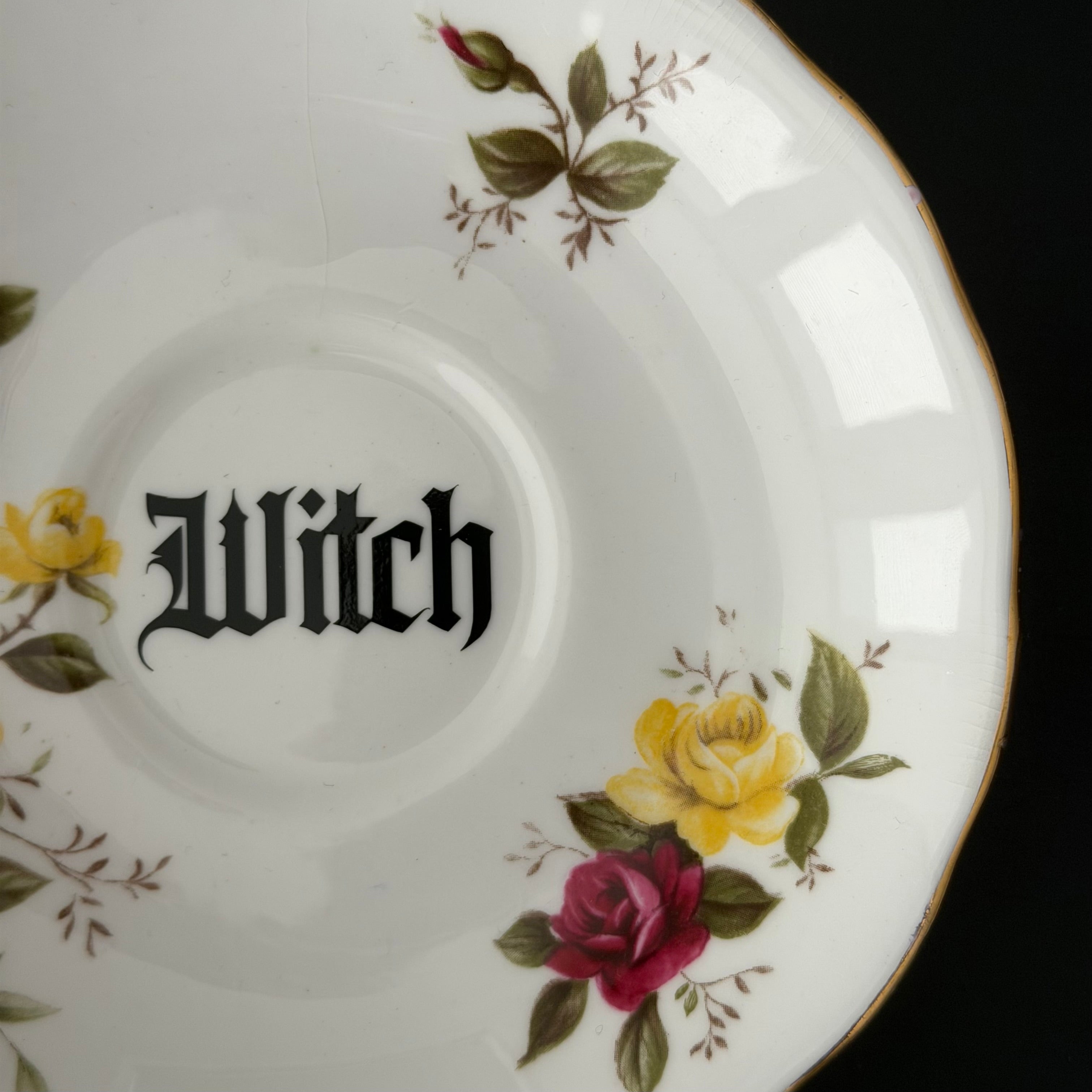 Witch Vintage Bone China Saucer Plate