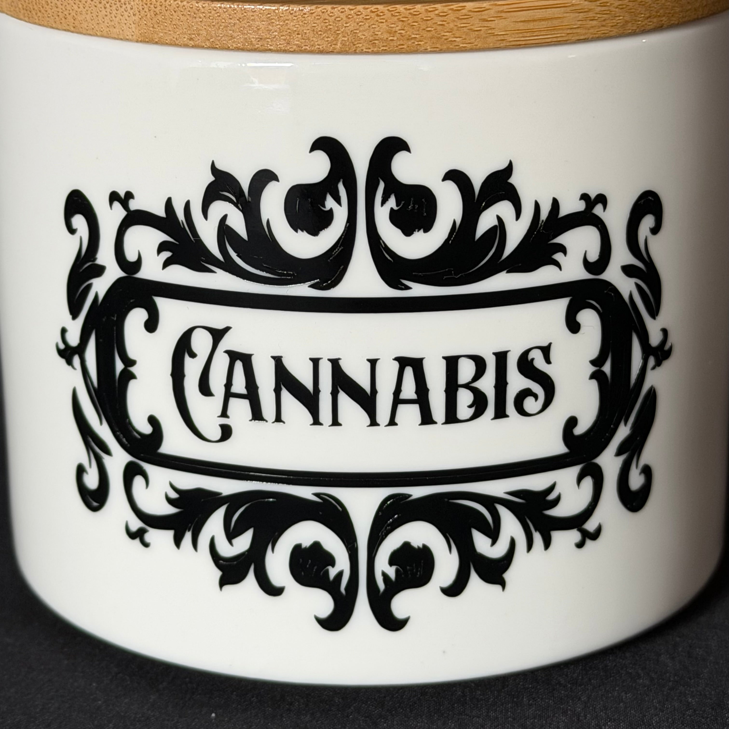 Funny Statement Storage Canister Cannabis, Decorative Kitchen Storage Jar, Bold Home Decor, Sassy Swears