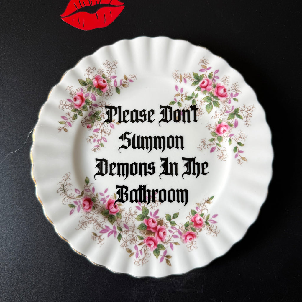 Please Don't Summon Demons In The Bathroom, Royal Albert Lavender Rose Plate