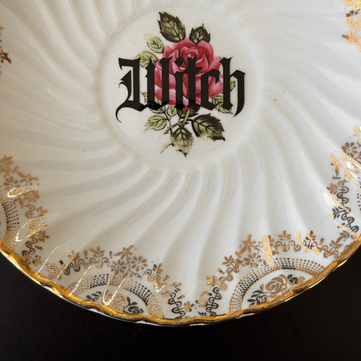 Witch Vintage China Decorative Saucer Plate