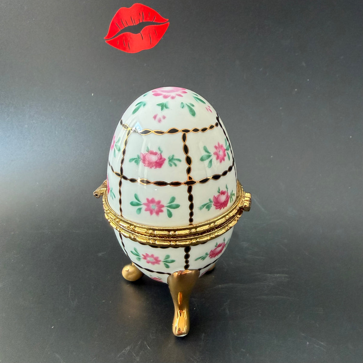 Nosy Fucker Vintage Porcelain Egg Trinket Box