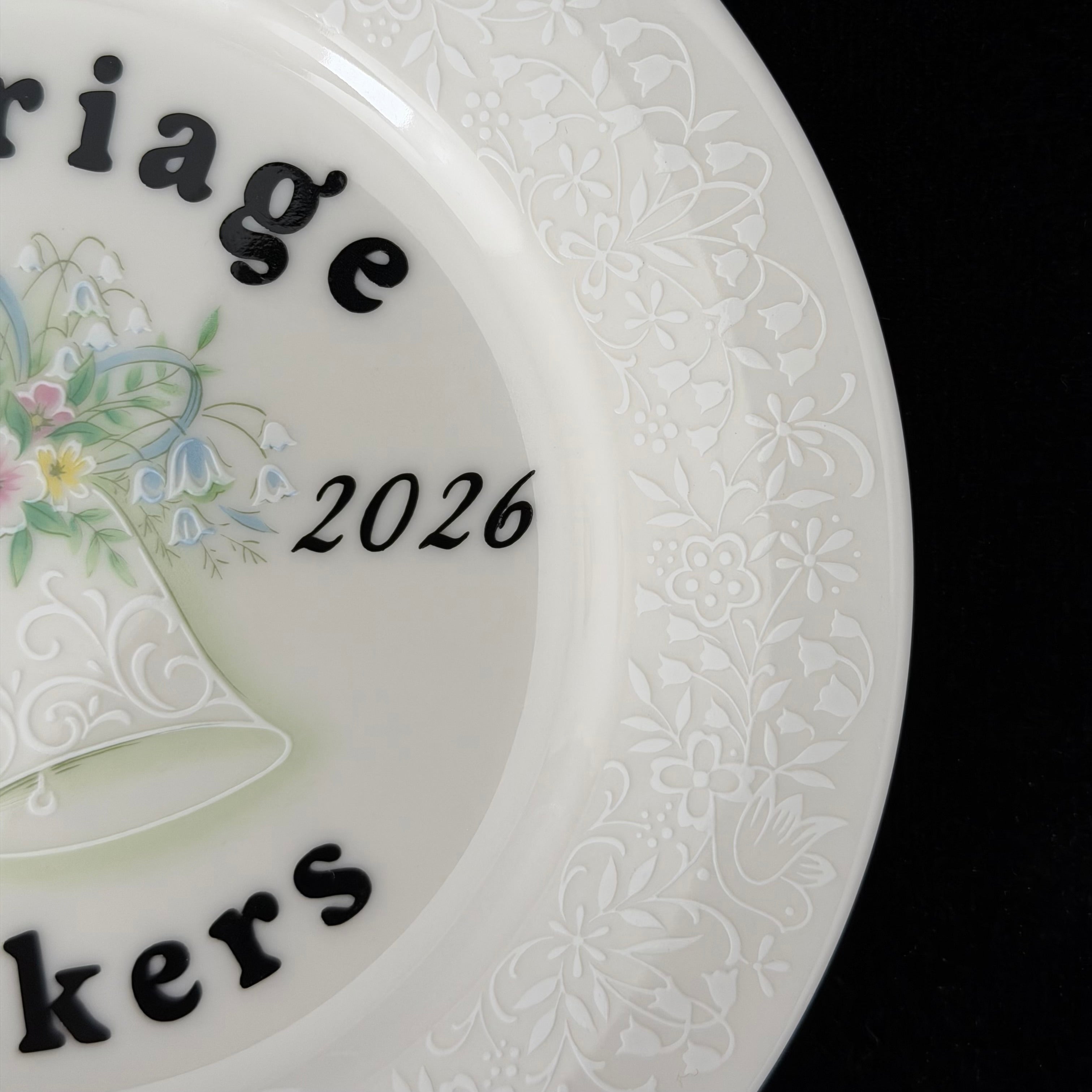 "Marriage Wankers" Personalised Wedding Plate | Funny Sweary Gift