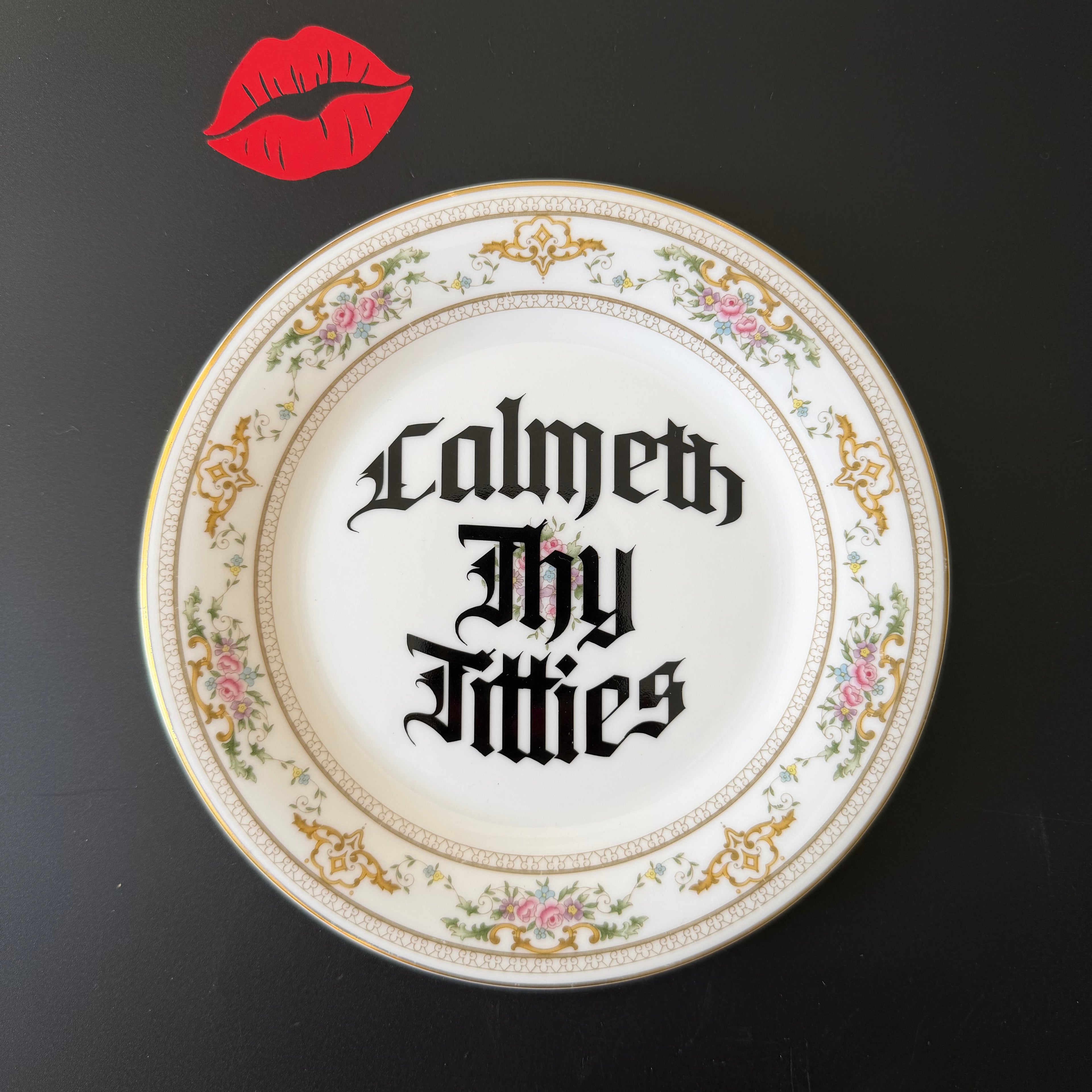 Calmeth Thy Titties Vintage Royal Doulton Bone China Decorative Plate