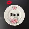 Fanny, Gothic Style Upcycled Vintage Bone China Plate