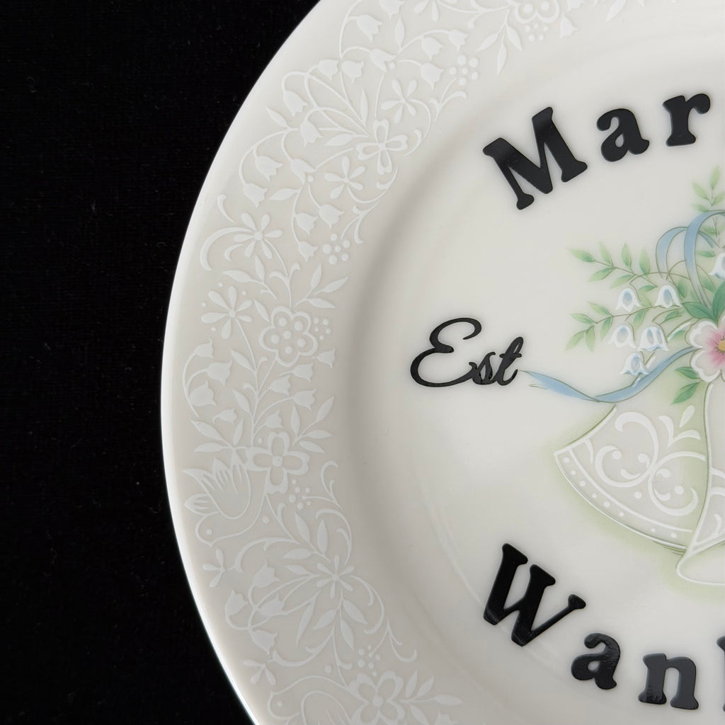 "Marriage Wankers" Personalised Wedding Plate | Funny Sweary Gift