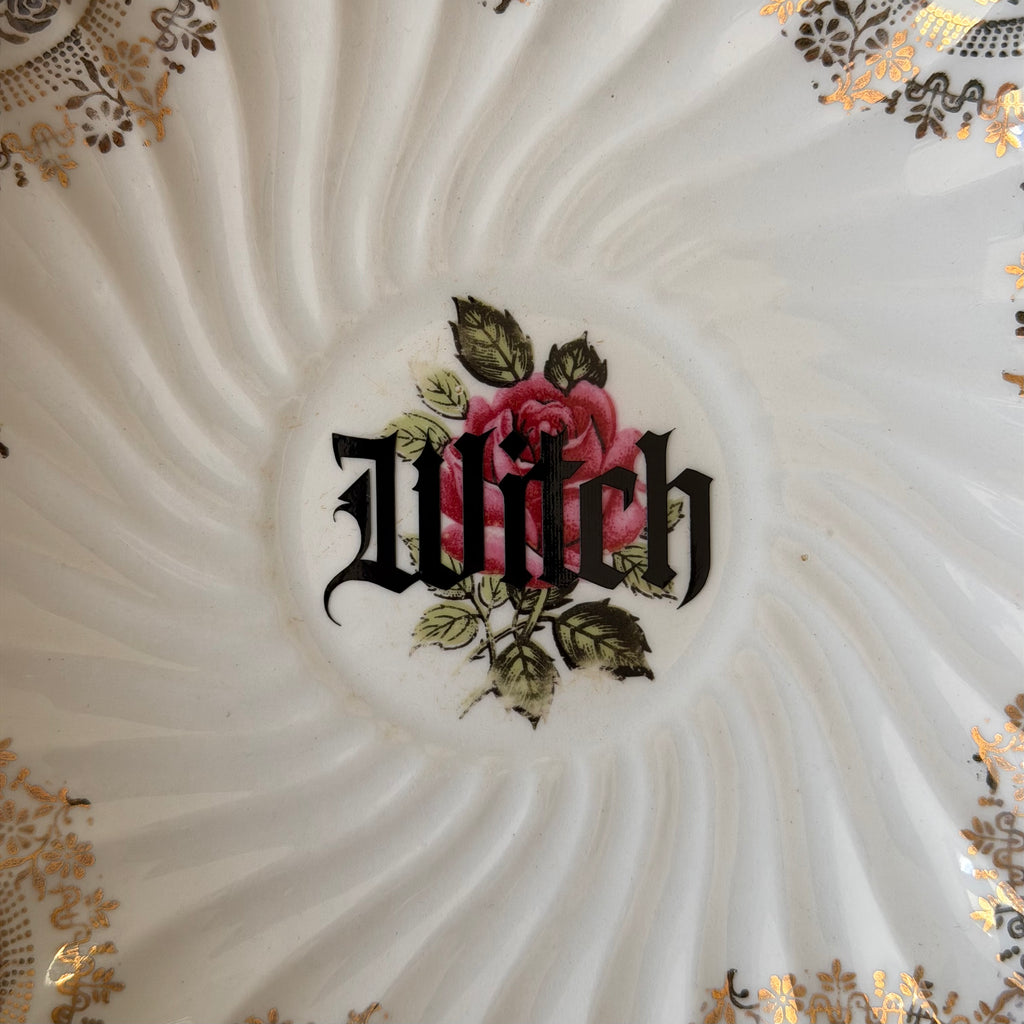 Witch Vintage China Decorative Saucer Plate