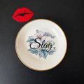 Slag Mini Trinket Dish, Royal Worcester Bone China, Funny Ring Dish