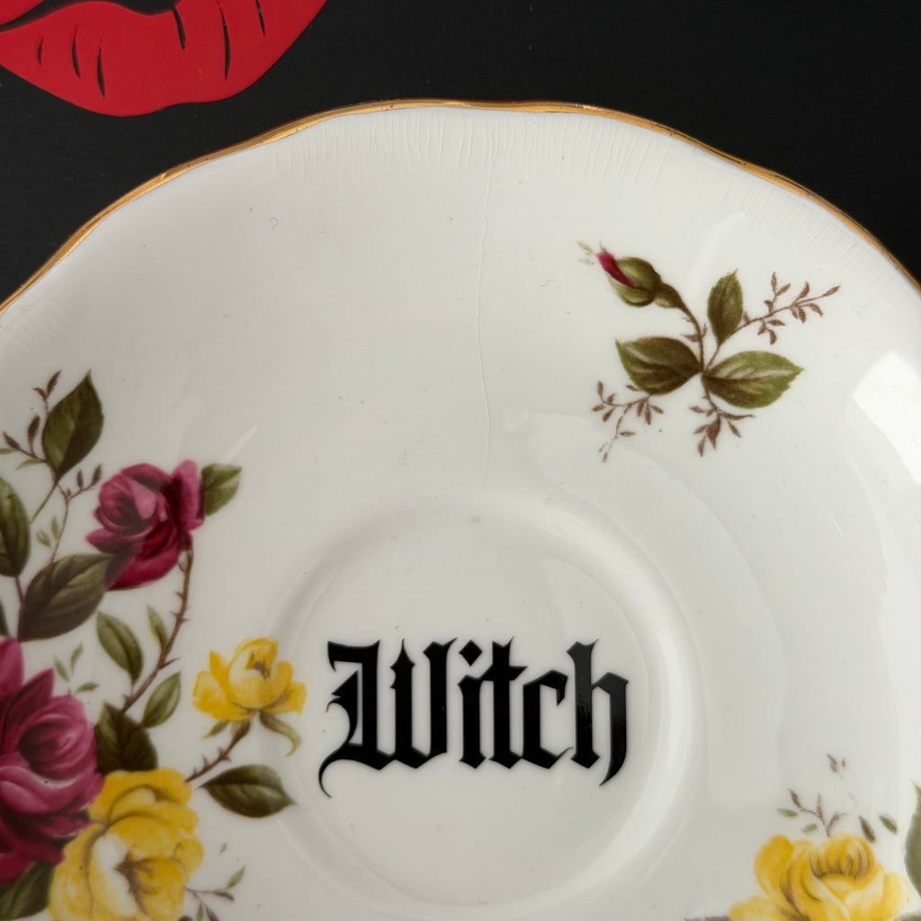 Witch Vintage Bone China Saucer Plate