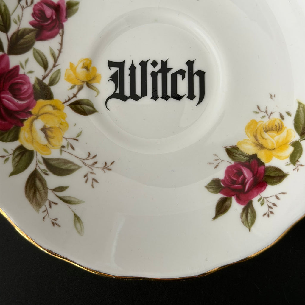 Witch Vintage Bone China Saucer Plate