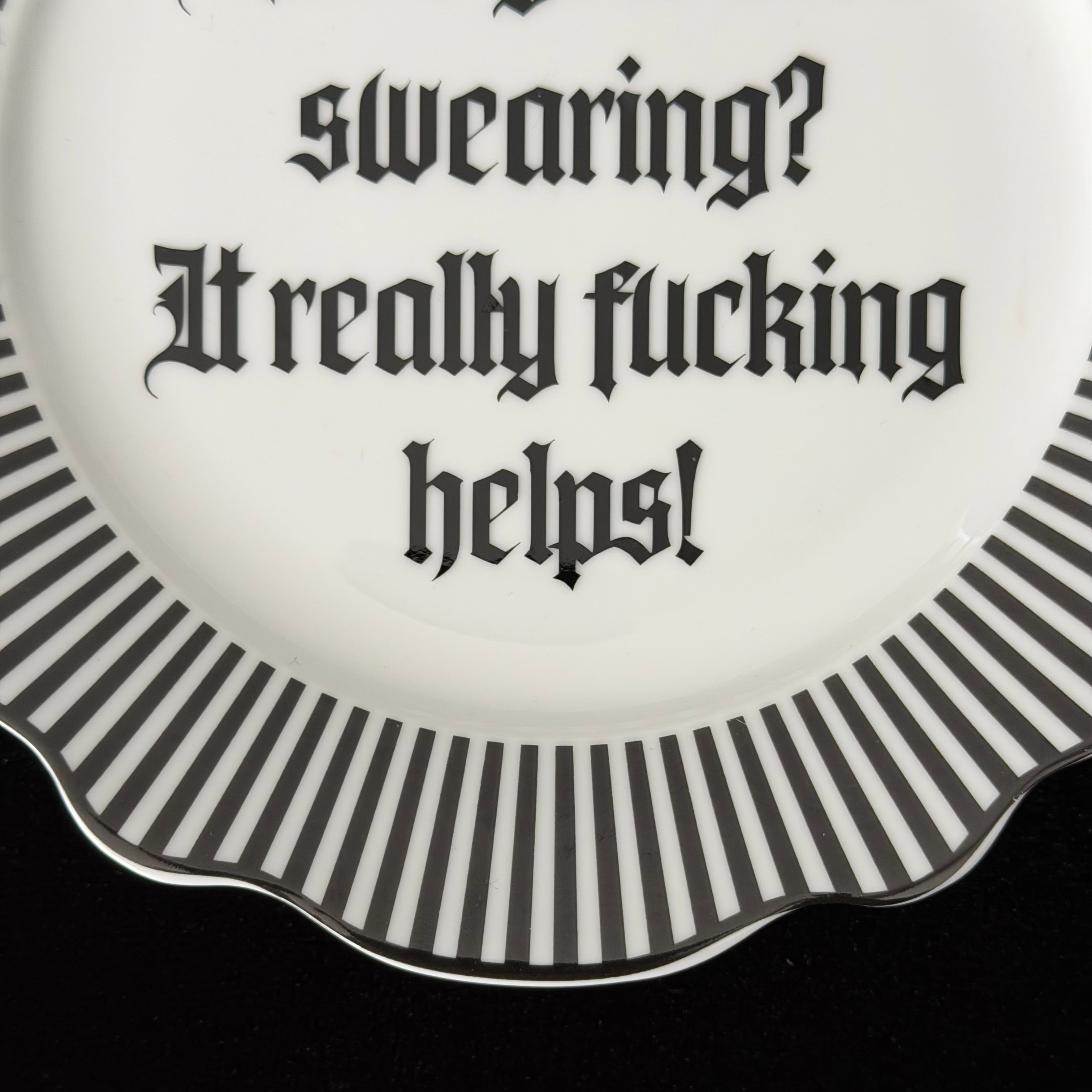 Have You Tried Swearing? It Really Fucking Helps, Funny Sweary Plate, Gothic Decor, Dark Humour Gift, Statement Home Decor