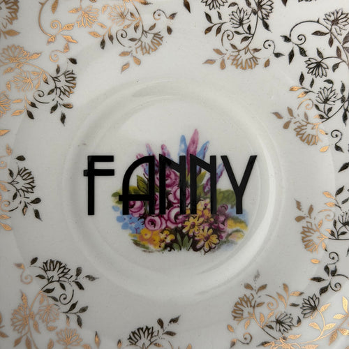 "Fanny" Vintage Bone Porcelain Decorative Plate | Sweary Gift | Sassy Swears