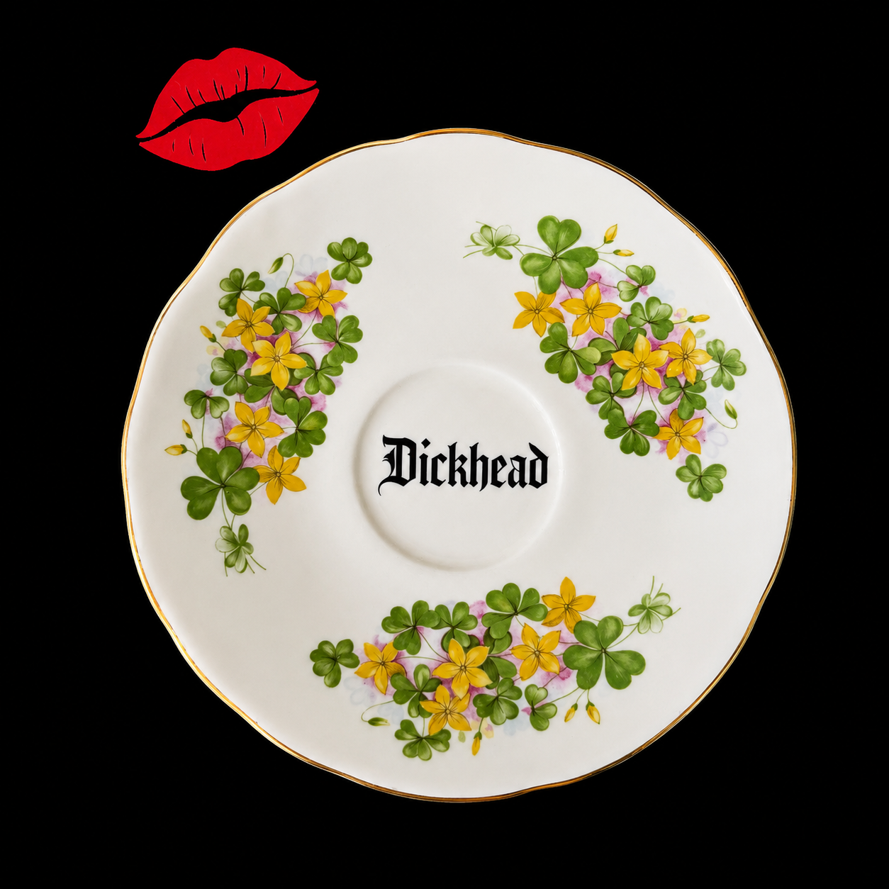 Dickhead Vintage Bone China Saucer Decorative Plate