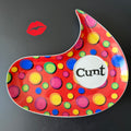 Funky Retro Cunt Decorative Plate, Colourful Statement Dish