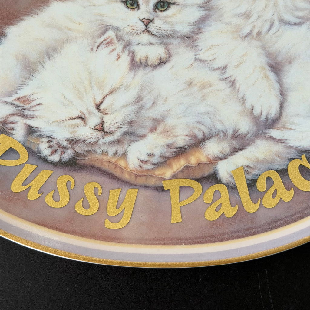 Pussy Palace Vintage Cat Plate