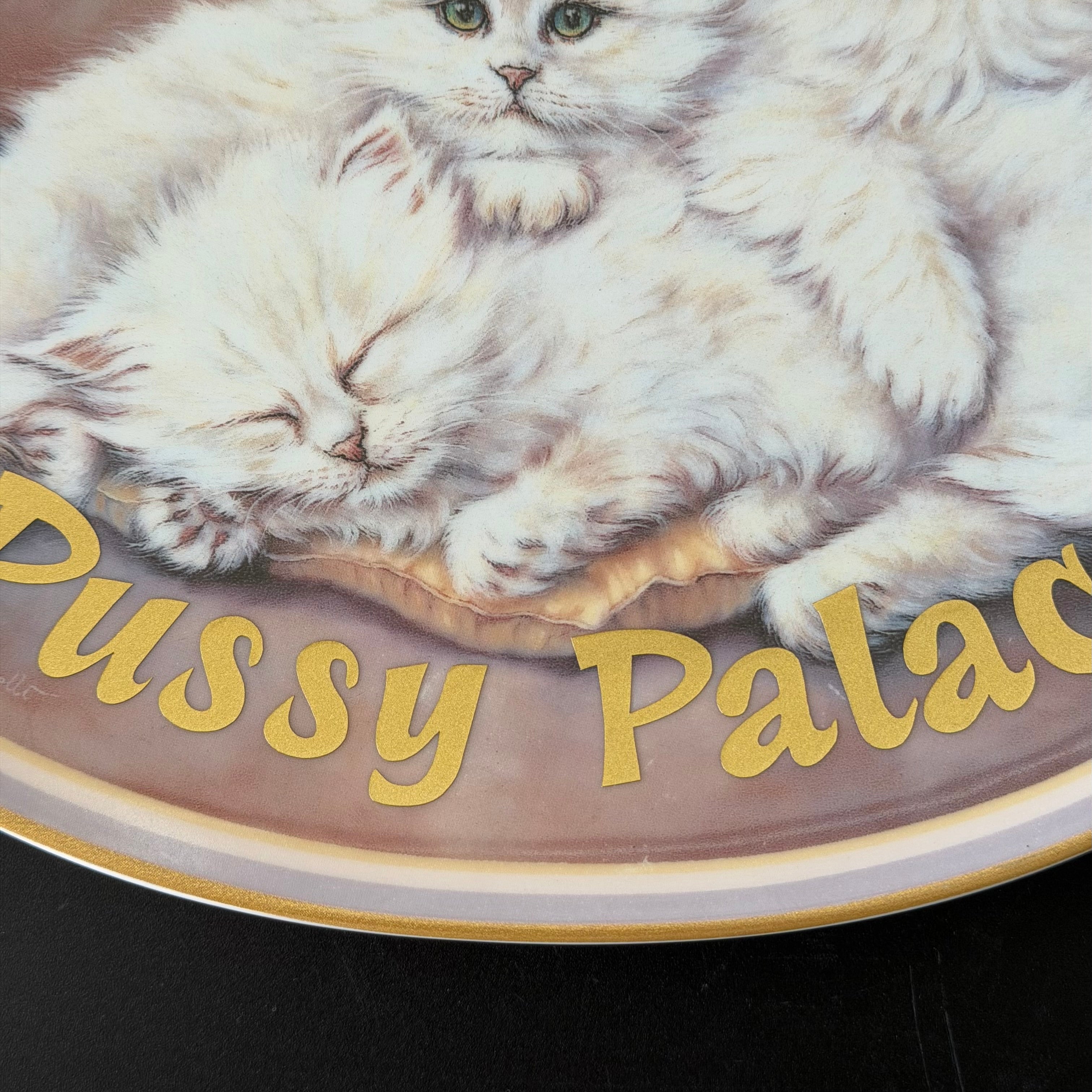 Pussy Palace Vintage Cat Plate