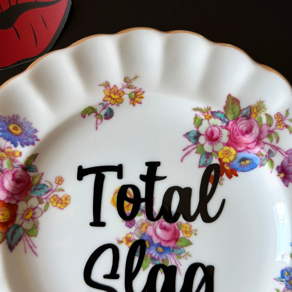 Total Slag Vintage Spode Bone China Decorative Plate