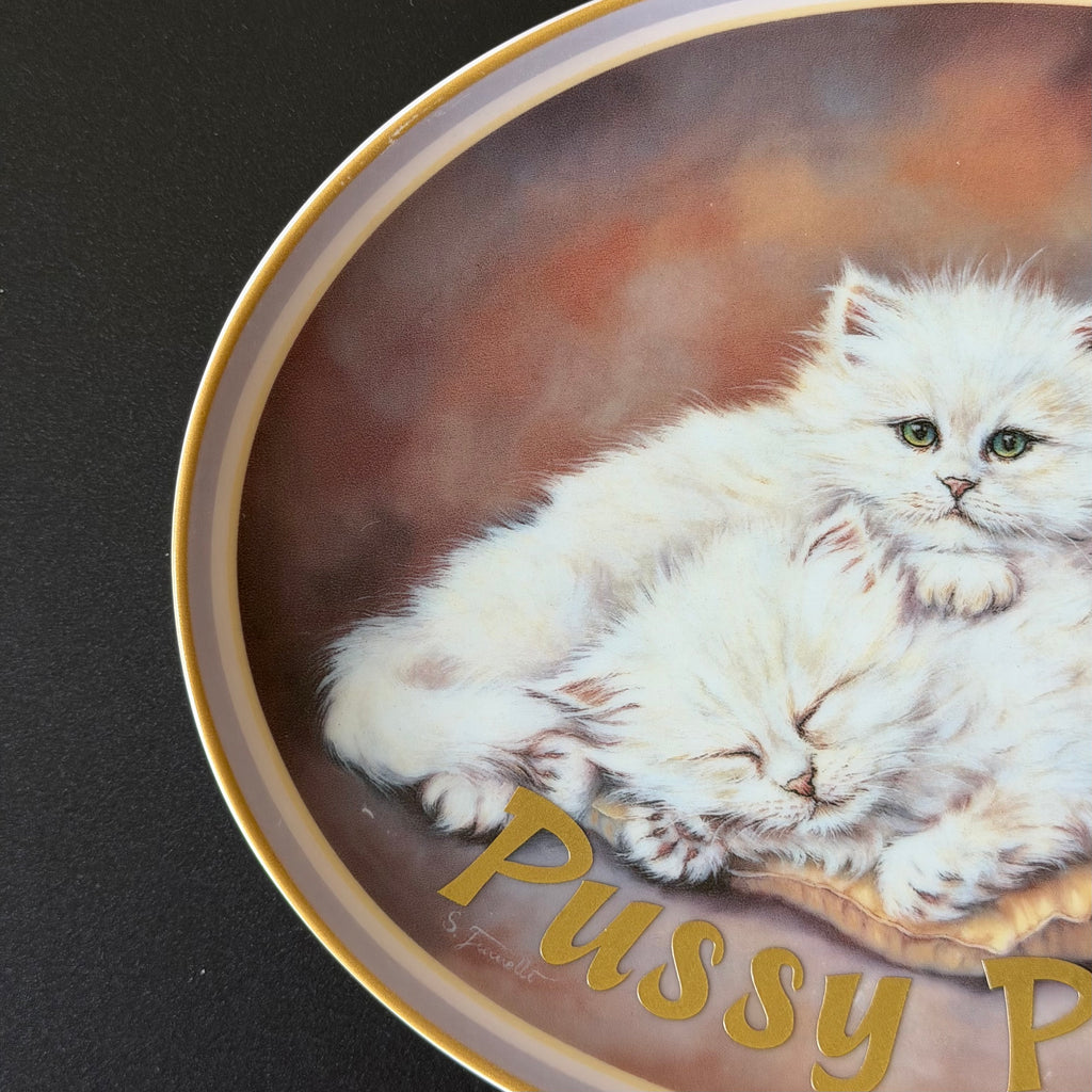 Pussy Palace Vintage Cat Plate