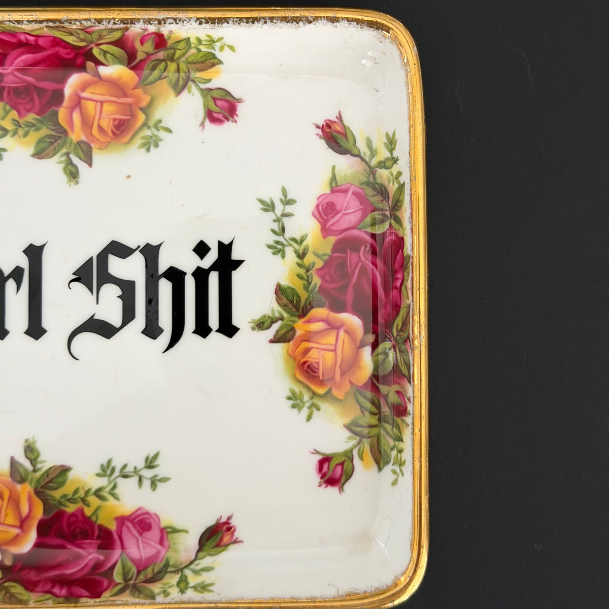 Girl Shit Vintage Royal Albert Bone China Trinket Dish